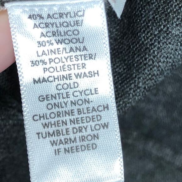 Ann Taylor LOFT Womens Sweater Gray Cardigan Wool Blend Waterfall Open Front XS - Picture 7 of 12